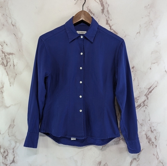 Jill Mcgowan Shirt Womens Small Petite Purple Button Up Long Sleeve - Picture 1 of 11